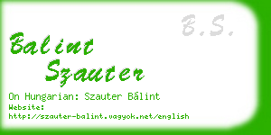balint szauter business card