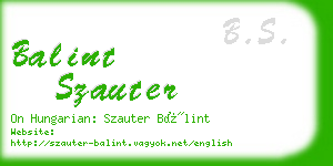 balint szauter business card